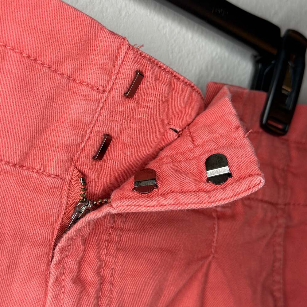 LOFT Women's Coral Pink Cotton Twill Paperbag Waist Mini Skirt Size 8